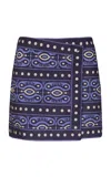 Johanna Ortiz Hunting Roots Patterned Cotton Mini Skirt