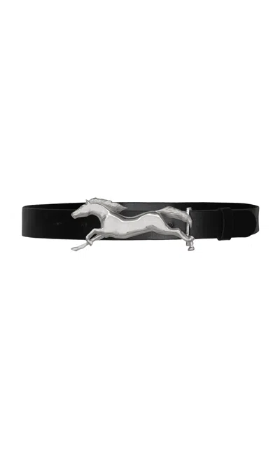 Johanna Ortiz Iconic Imagery Leather Belt In Black