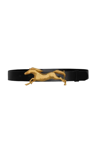Johanna Ortiz Iconic Imagery Leather Belt In Black