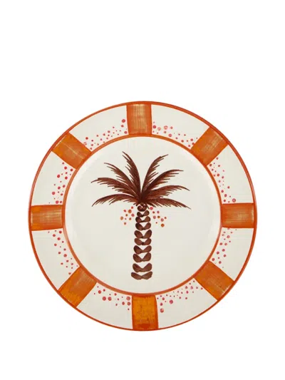 Johanna Ortiz Indigenista Palm-tree Dessert Plate In Brown