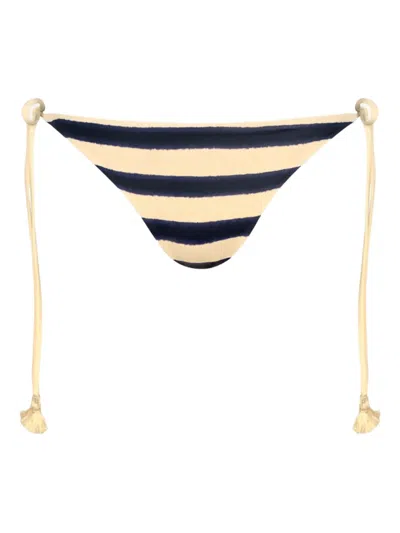 Johanna Ortiz Entorche Del Mar Bikini Bottom Ecru In Multicolor