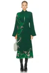 Johanna Ortiz Interdimensional Ankle Dress In Green