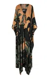 Johanna Ortiz Into The Emerald Wild Silk Tunic In Multi