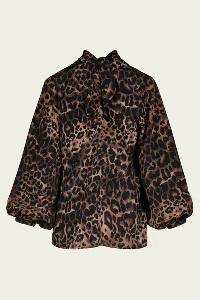 Johanna Ortiz Intricate Islands Top In Leopard In Animal Print