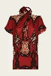 Johanna Ortiz Intricate Top In Dark Wine