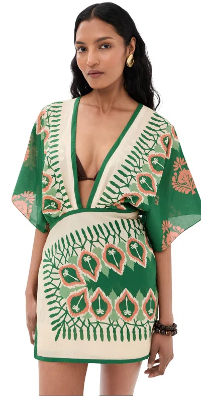 Johanna Ortiz Inundada De Color Printed Cotton-voile Mini Dress In Animal Print