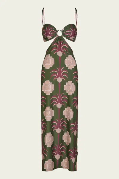 Johanna Ortiz Jungle Geometry Dress In Green