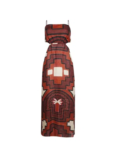 Johanna Ortiz Jungle Mirage Dress In Brown