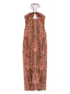 Johanna Ortiz Jungle Palms Halter Neck Midi Dress