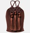 Johanna Ortiz Chocolate Kell Knot Suede Top In Chocolate