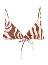 Johanna Ortiz Konibo Bikini Top In Brown