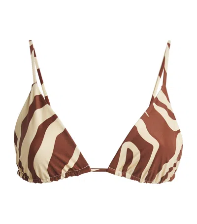 Johanna Ortiz Konibo Bikini Top In Brown