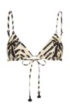 Johanna Ortiz Konibo Printed Bikini Top In White