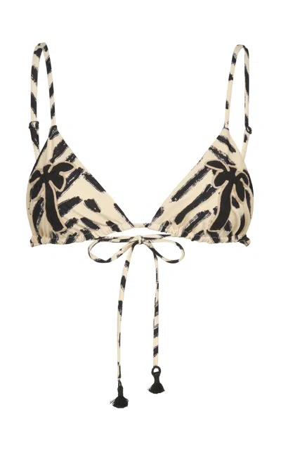 Johanna Ortiz Konibo Printed Bikini Top In White