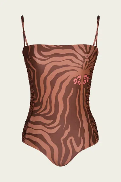 Johanna Ortiz Kuna One Piece In Dark Chocolate