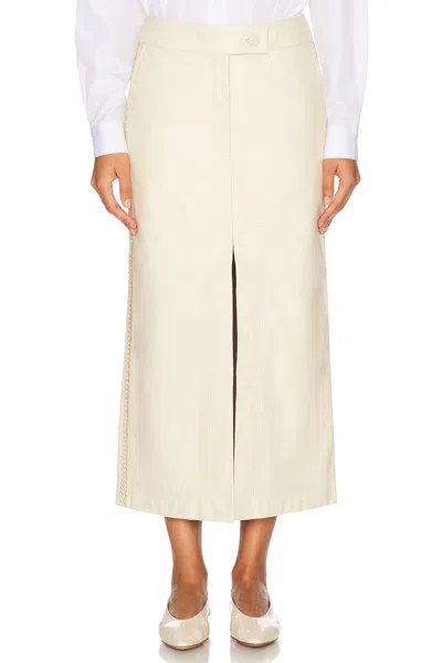 Johanna Ortiz La Quilla Ankle Skirt In Ecru