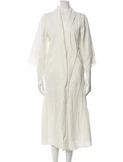 Pre-owned Johanna Ortiz Lace Pattern Coat In Neutral