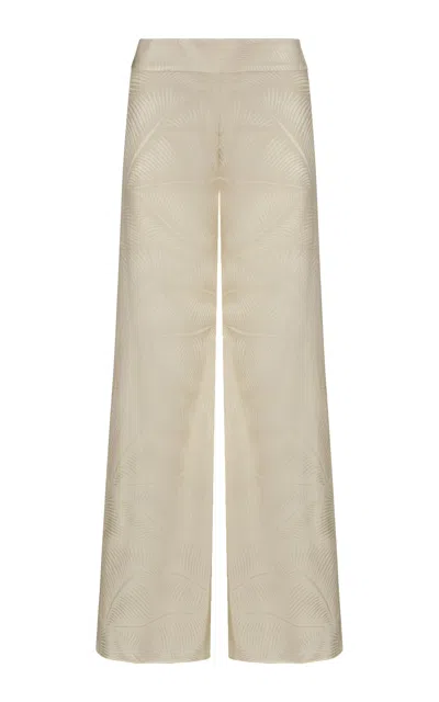 Johanna Ortiz Laidback Energy Straight-leg Pants In Neutral