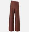 Johanna Ortiz Lamé High-rise Wide-leg Pants In Metallic