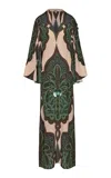 Johanna Ortiz Landscapes Silk Maxi Dress In Green