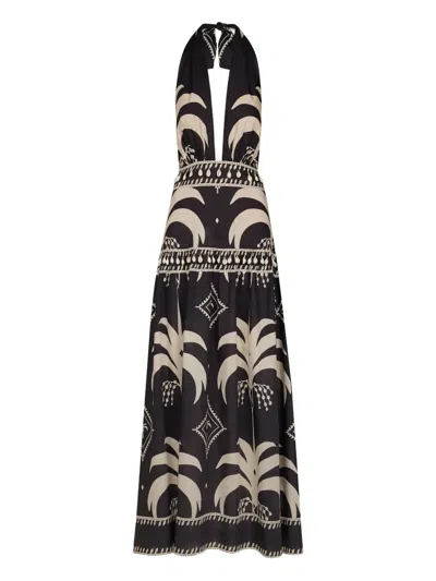 Johanna Ortiz Latin Rhythms Patterned Dress In Black