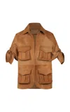 Johanna Ortiz Leather Explorer Top In Brown