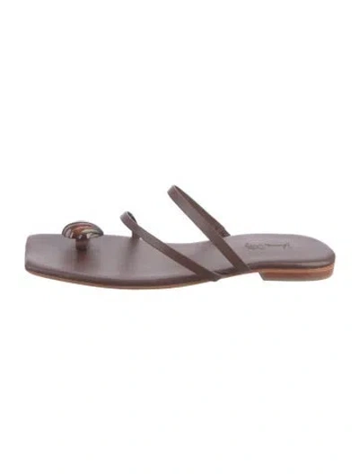 Pre-owned Johanna Ortiz Leather Sandals In Purple