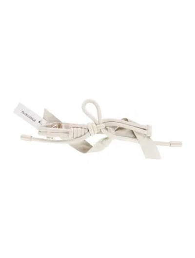 Pre-owned Johanna Ortiz Leather Waist Belt In White