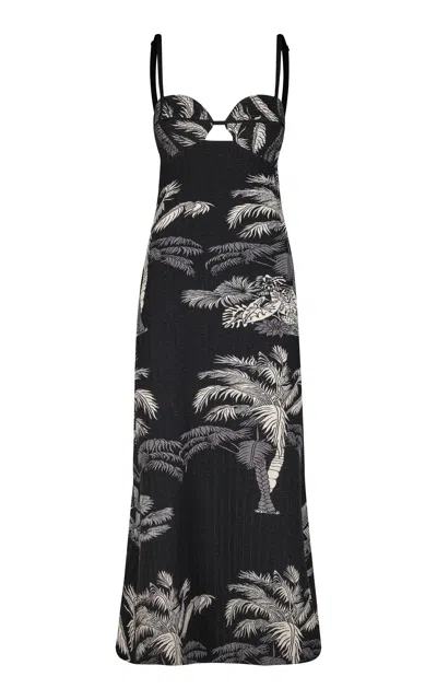 Johanna Ortiz Leaves And Vines Maxi Dress In Multi