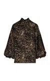 Johanna Ortiz Leopard Intricate Islands Silk Top In Animal