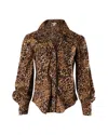 Johanna Ortiz Leopard Print Shirt In Animal Print Cotton In Animal Print