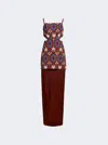 Johanna Ortiz Leyenda Anudada Mini Dress In Multi