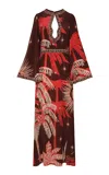 Johanna Ortiz Leyenda Del Tiempo Silk Maxi Dress In Multi