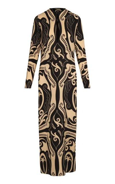 Johanna Ortiz Libertad Silk Tunic Dress In Multi