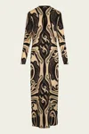 Johanna Ortiz Libertad Tunic Dress In Black Ecru In Multi