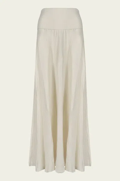 Johanna Ortiz Light And Sound Skirt In Ecru