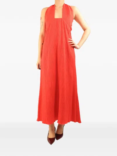 Pre-owned Johanna Ortiz Light Heart Maxi Dress In Red