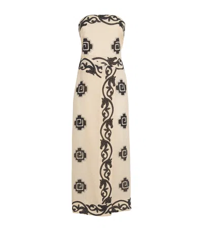 Johanna Ortiz Linen Ancient Midi Dress