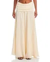 Johanna Ortiz Light And Sound Pleated Organic Linen Maxi Skirt In Ecru