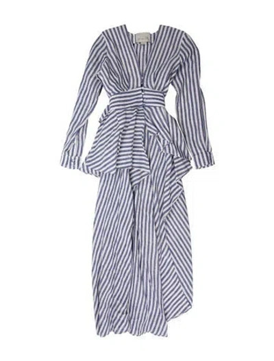 Pre-owned Johanna Ortiz Linen Long Dress In Multi