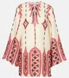Johanna Ortiz Desert Scout Printed Linen Mini Dress In Multi