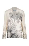 Johanna Ortiz Linen Rock The Plan Jacket In Multi