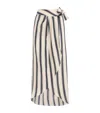 Johanna Ortiz Linen Waves Of Destiny Wrap Skirt