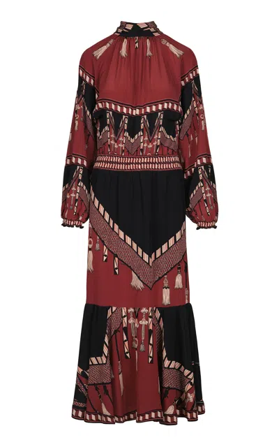 Johanna Ortiz Lo Sublime Printed Silk Maxi Dress In Red