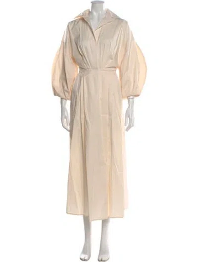 Pre-owned Johanna Ortiz Long Dress In Neutral