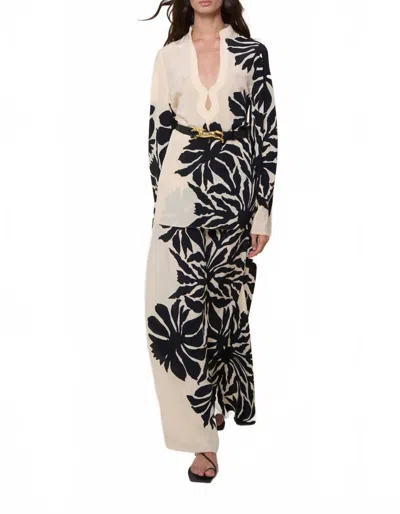 Johanna Ortiz Loveland Top In Black/ecru In Multi