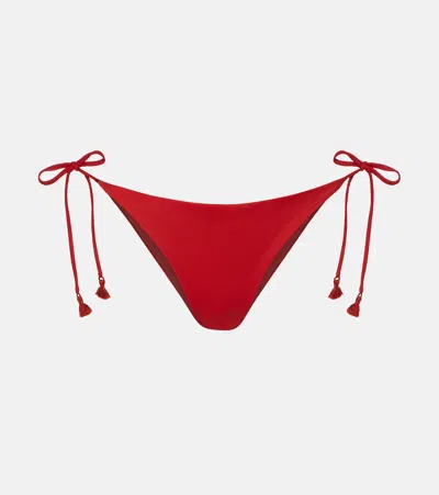 Johanna Ortiz Low-rise Bikini Bottoms In Red
