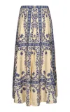 Johanna Ortiz Lucena Ankle Crepe Maxi Skirt In Multi