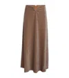 Johanna Ortiz Rainstorm Glittered Maxi Skirt In Brown