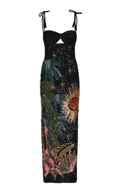 Johanna Ortiz Luxe Bloom Silk Maxi Dress